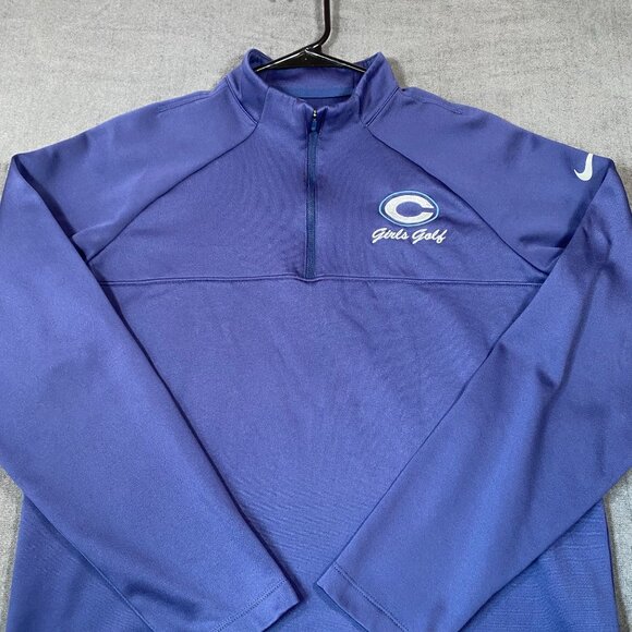 Nike Dri-Fit Girls Golf Quarter-Zip Pullover Sweater M Blue Womens size Medium - Picture 3 of 10
